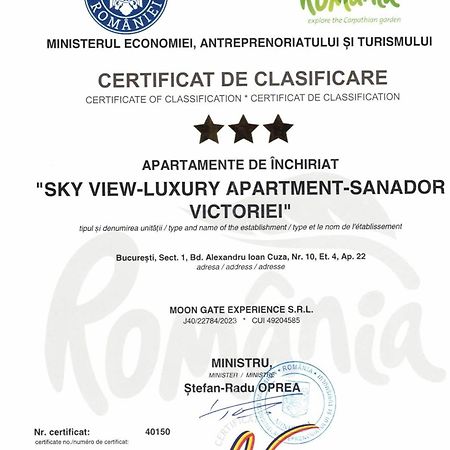 בוקרשט Sky View - Luxury Apartament - Sanador Victoriei מראה חיצוני תמונה